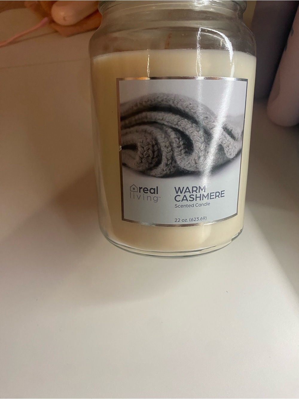 Real Living Warm Cashmere Scented Jar Candle - Cream